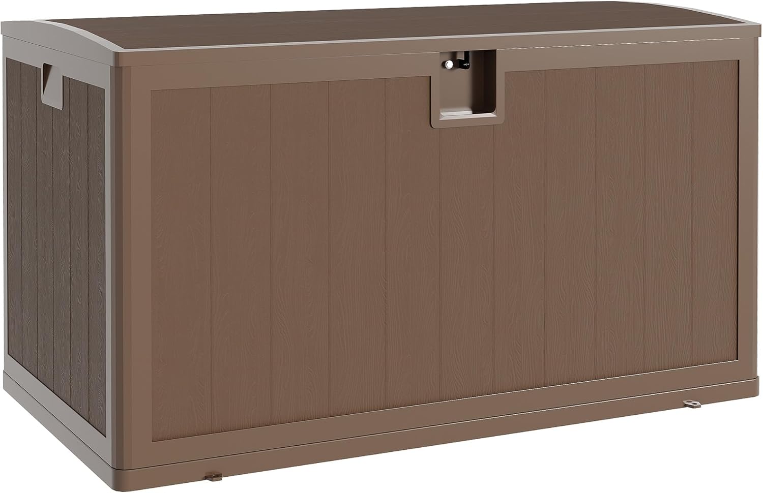 130 Gallon Outdoor Storage Box, Lockable Resin Deck Box Indoor and Outdoor Use, Waterproof Patio Deck Storage Box For Package Delivery, Furniture Cushions, Garden Tools, Pool Accessories