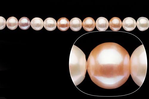 Multicolored Pearl Beads, B Grade Well Luster and Shine, Natural Color Cultured Freshwater Pearls, Round 14-13mm