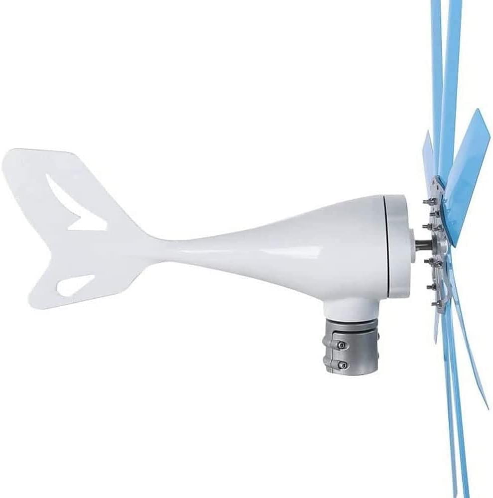 8 Blades Wind Turbine Generator, 12V/24V Free Energy Generator, Wind Generator Kit with Charge Controller, Windmill for Marine, Home Hybrid Solar Wind System