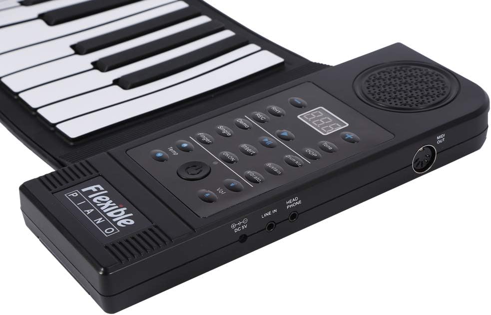 Roll up Piano,Portable 61-Keys Roll up Soft Silicone Flexible Electronic Keyboard Piano，for Home, School,For Birthday Gift