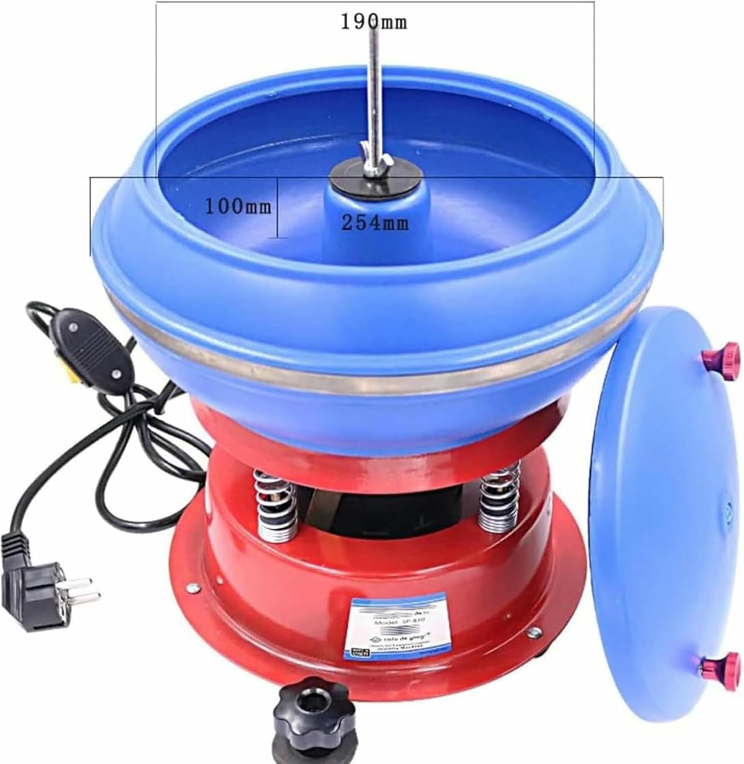 3.5L Vibratory Tumbler Polishing Machine, 260mm Vibrating Polishing Drum, Strong and Stable Surface Workpiece Polisher, Strong Load Capacity for Polishing Workpiece Surface