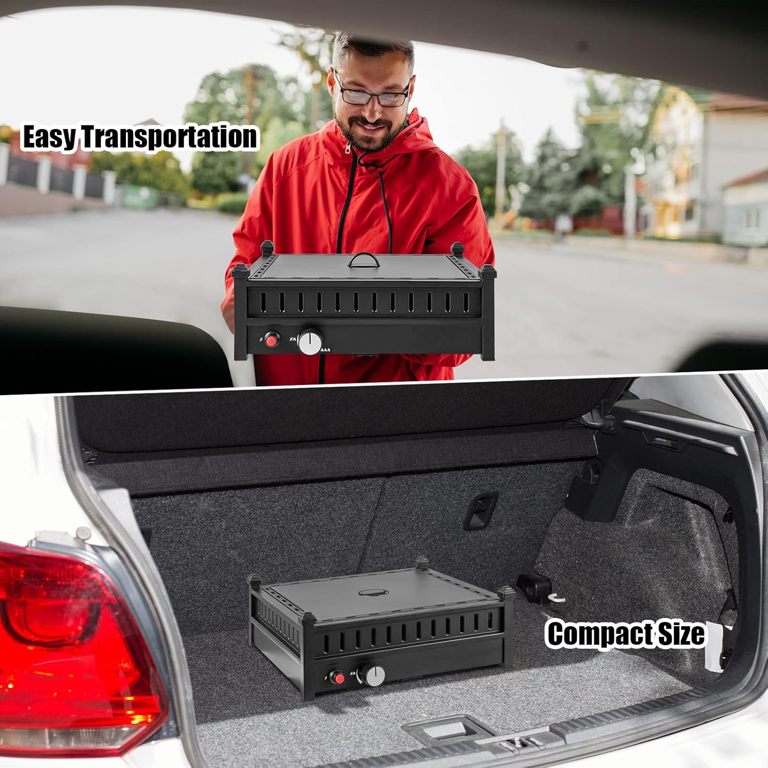 HAPPYGRILL Portable Propane Fire Pit, 40,000 BTU Tabletop for Tables With 2