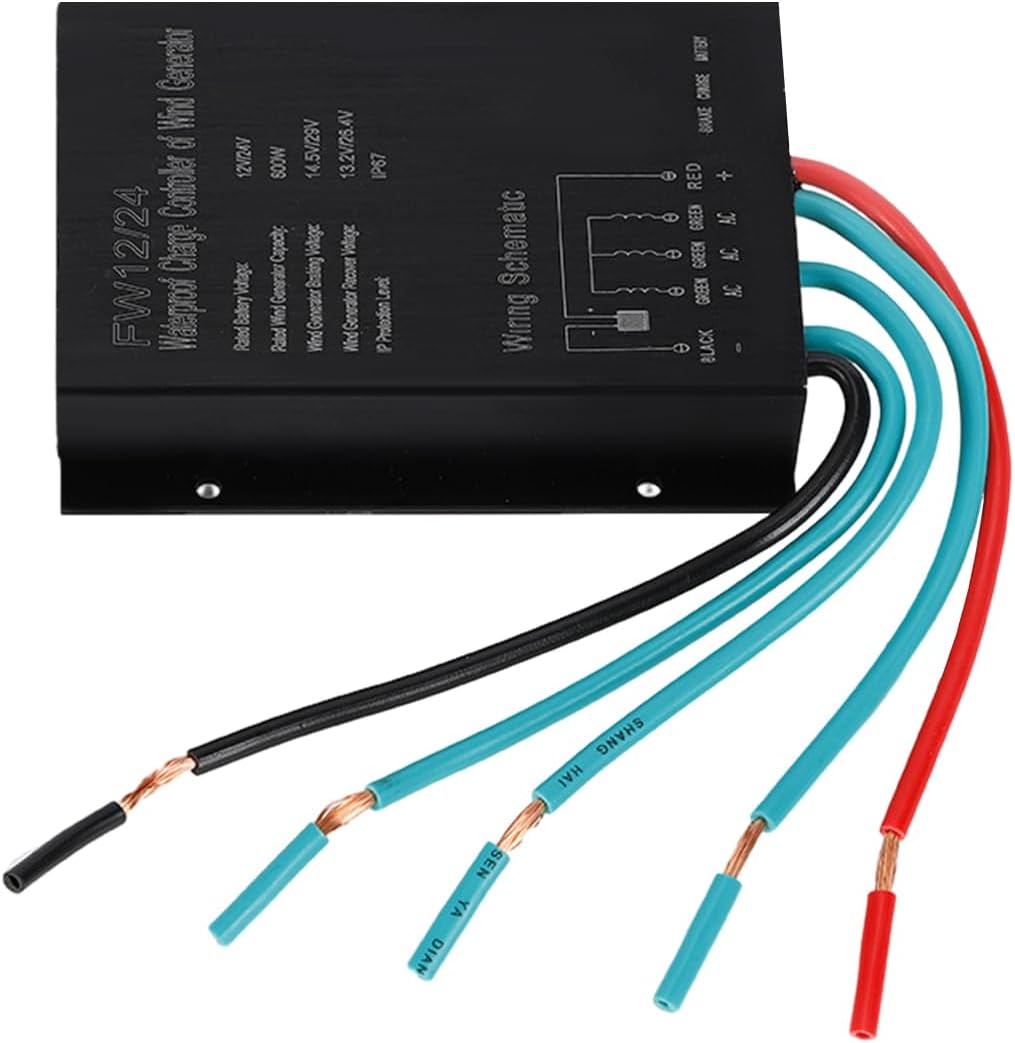 White 5 Blades Vertical Axis Wind Turbine 600W 24V Wind Turbine Generator Lantern Wind Turbine with Controller, Flange Plate Wind Turbine Generator Kit for Home, Camping & Boat Use (24, Volts)