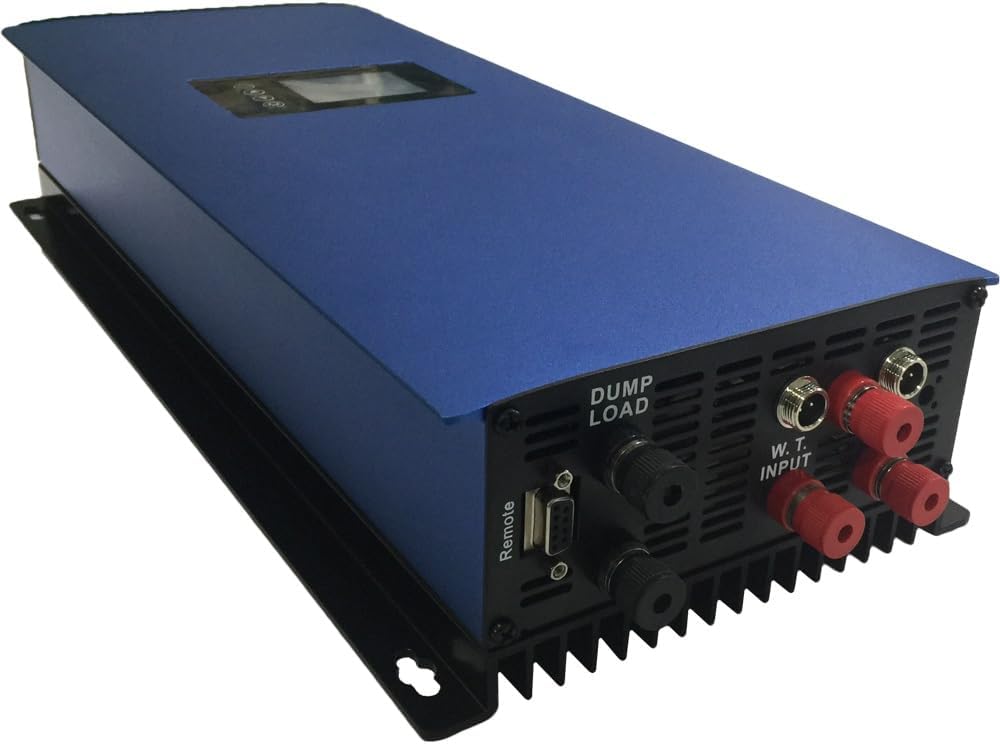 MPPT Pure Sine Wave 2000W Grid Tie Inverter with Dump Load Resistor,45-90V Limit/WiFi Optional for 3phase AC Wind Turbines(No Sensor No WiFi)