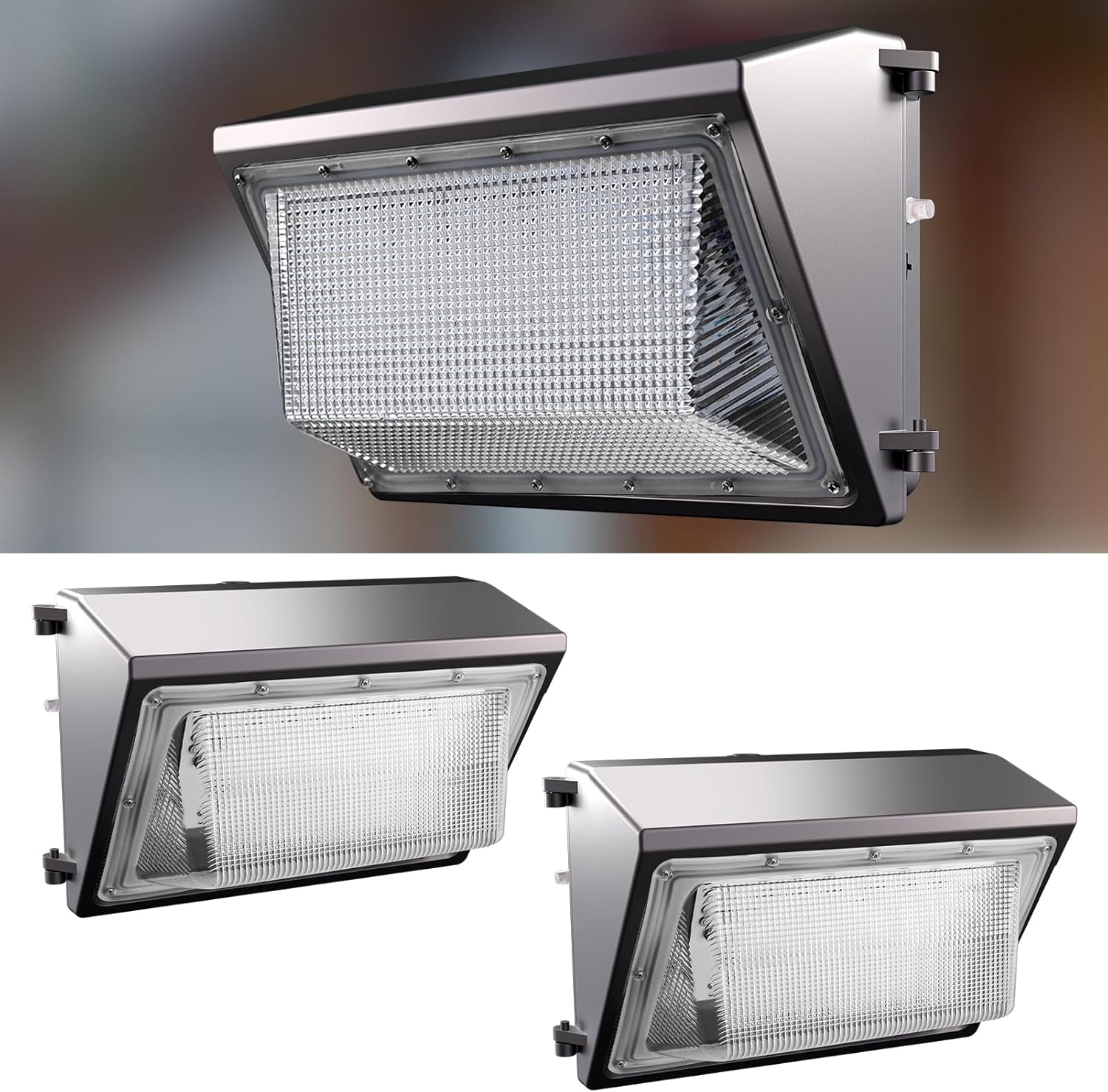 Lightdot 2Pack 150W LED Wall Pack Lights, 100-277v Dusk to Dawn with Photocell 22500Lm(150Lm/W) 5000K IP65 Outdoor Exterior Lighting for Building,Yard,Warehouse,Factory,Garage, ETL(Height:10~20ft)