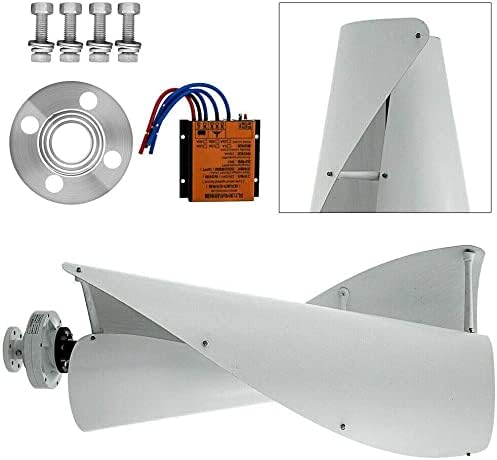 9000W Spiral Shaft Magnetic Levitation Vertical Wind Turbine Generator 2 Blades Maglev Generator Windmill with Charge Controller Suitable for Boats, Gazebos, Cabins