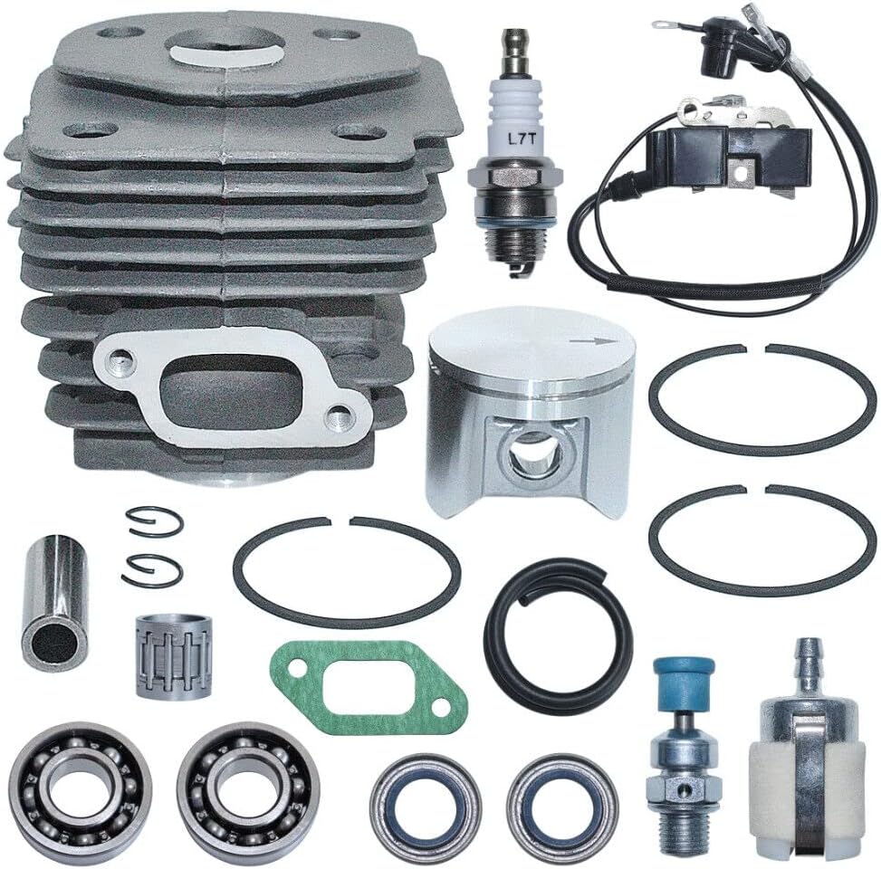 Replace Parts for Machine Bore 47mm Cylinder Piston Ring Pin Kit for Husquarna 357 359 Chainsaw Oil Seal