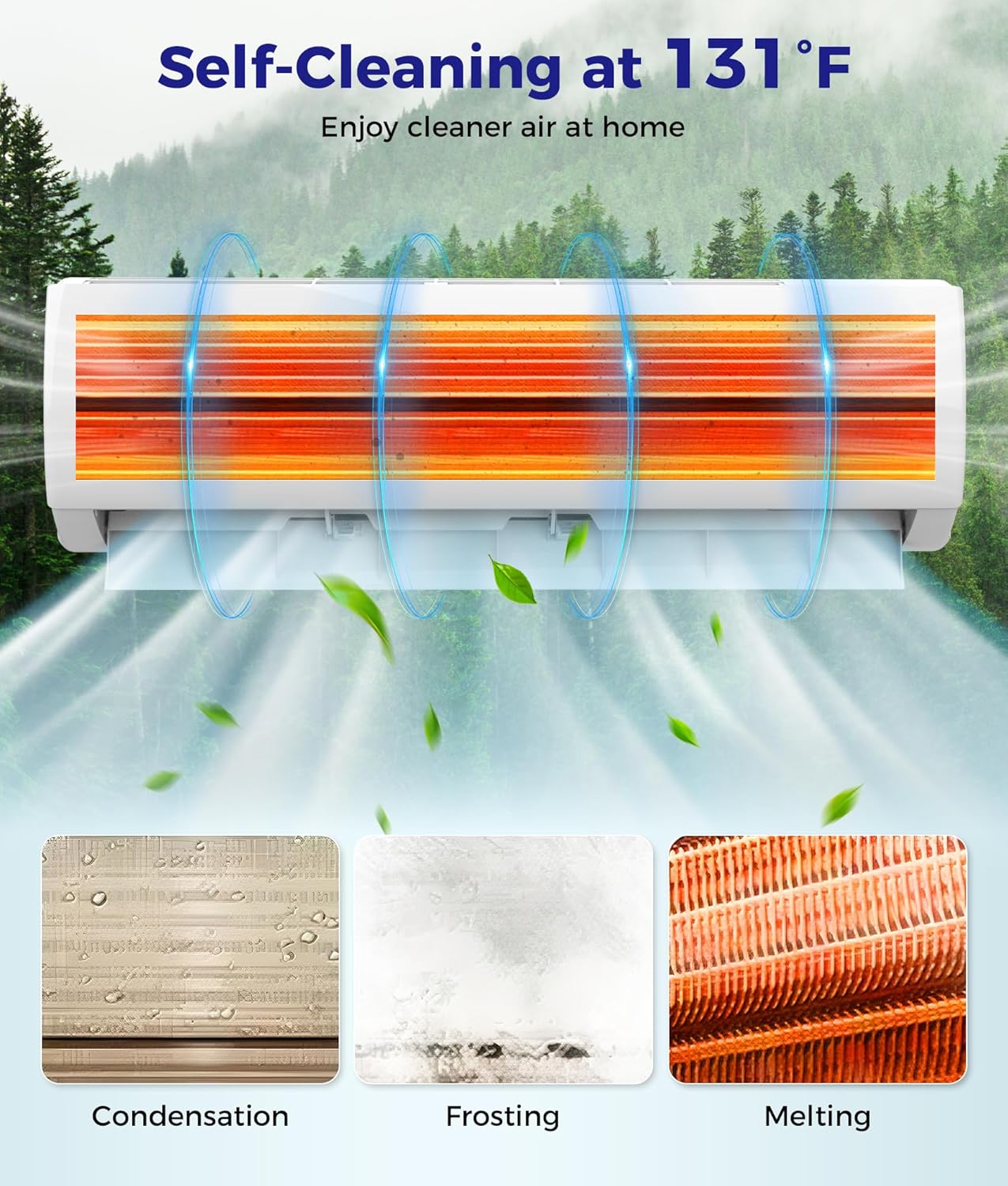 Mini Split Ac/Heating System - 17000 BTU Ductless Mini Split Air Conditioner with Heat Pump, 17 SEER2 230V Energy Efficient Ac Unit Up to 1250 Sq.Ft, Complete Installation Kit