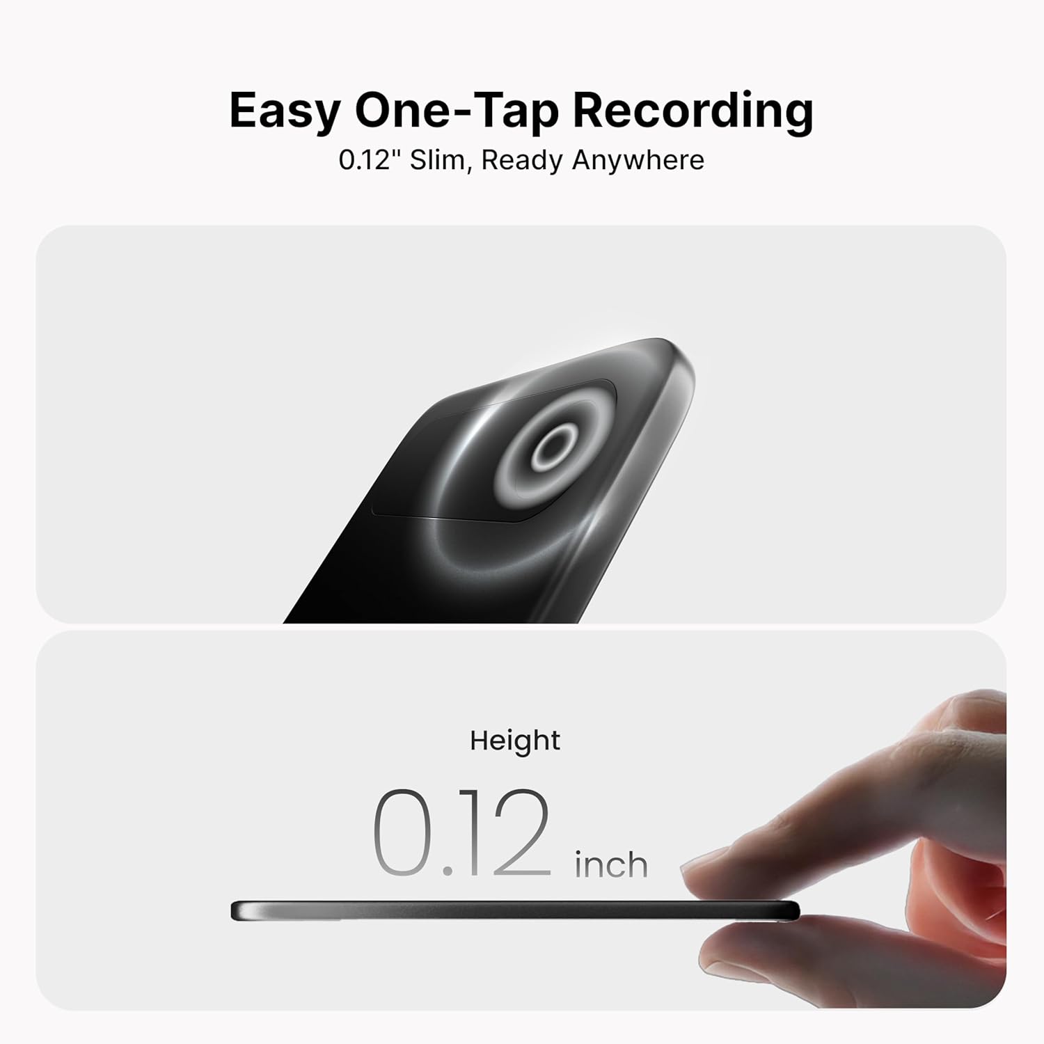 Comulytic Note Pro AI Voice Recorder, Unlimited Transcribe & Summarize, One Tap Recording Device with AI Note Taking, Support 113 Languages, 64GB, Audio Recorder for Calls, Meetings, Lectures, Black