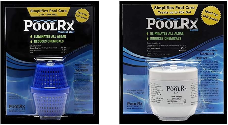 Pool RX 101001 6 Month Algaecide Blue Treats 7.5k-20k gallons 102001 6 Month Swimming Pool Algaecide Replacement