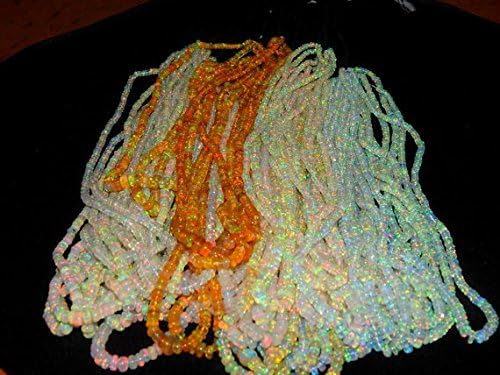 16 inch 2-6mm natural untreated lustrous ethiopian welo opal smooth rondelle beads ethiopian opal rondelles free