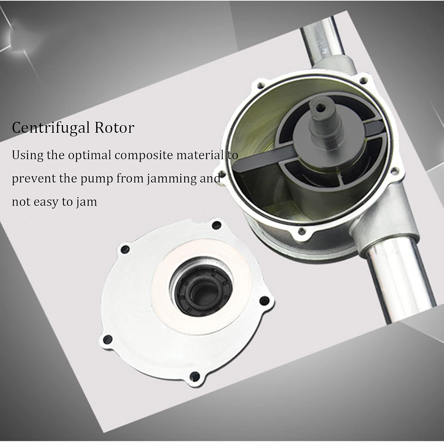 Hand Tool Hand Crank Oil Pump, Aluminum Alloy Oil Absorber, Oil Drum Pump, Good Sealing Performance, Heavy-Duty Rotary Drum Pump, Manual Liquid conveying Drum Pump, Chemical Resistance