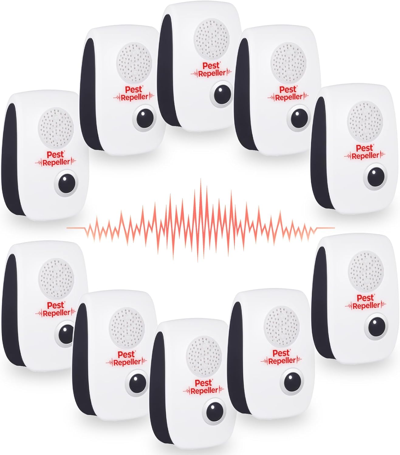 2026 Upgraded Ultrasonic Pest Repeller Plug in,10Pack Ultrasonic Mouse Repellent Plug in Pest Control for Rat,Rodent,Roach,Bugs,Mice,Spider,Ant,Mosquito,Indoor Insect Repeller for House