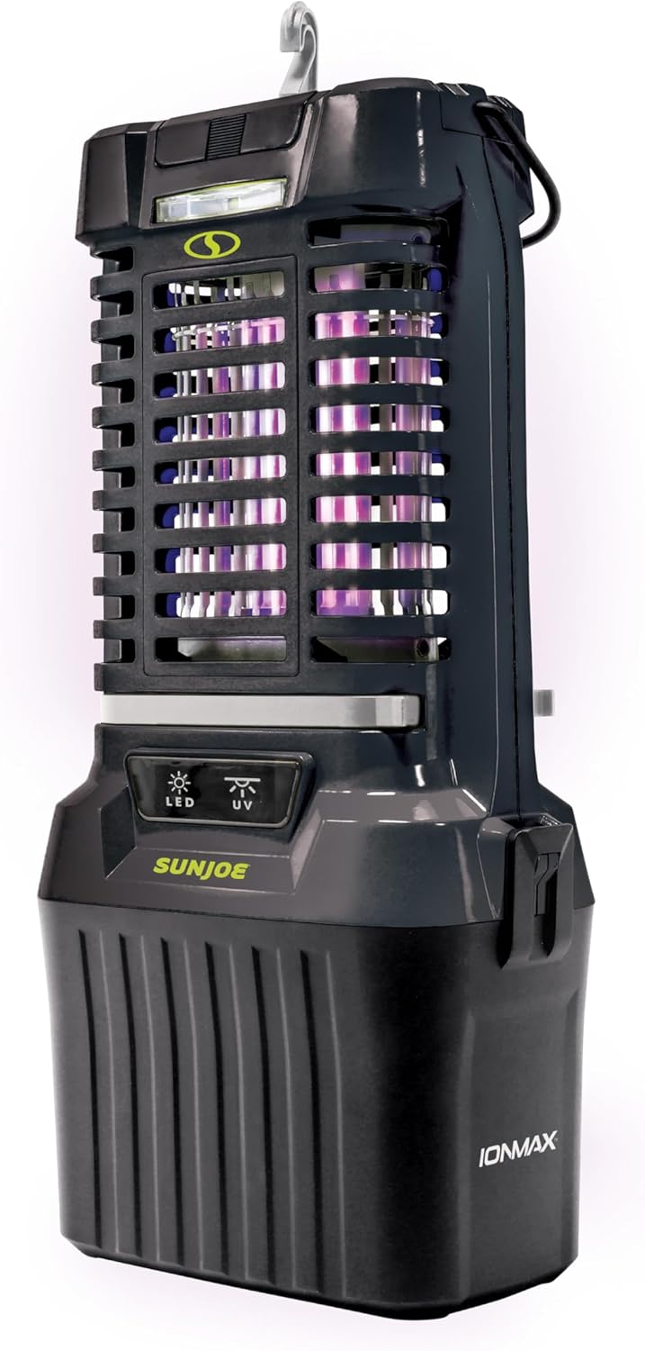 Sun Joe 24V-BZ100-LTE 24-Volt* IONMAX Cordless Indoor/Outdoor Bug Zapper Kit, 1-Acre Coverage (w/ 2.0-Ah Battery + Charger)