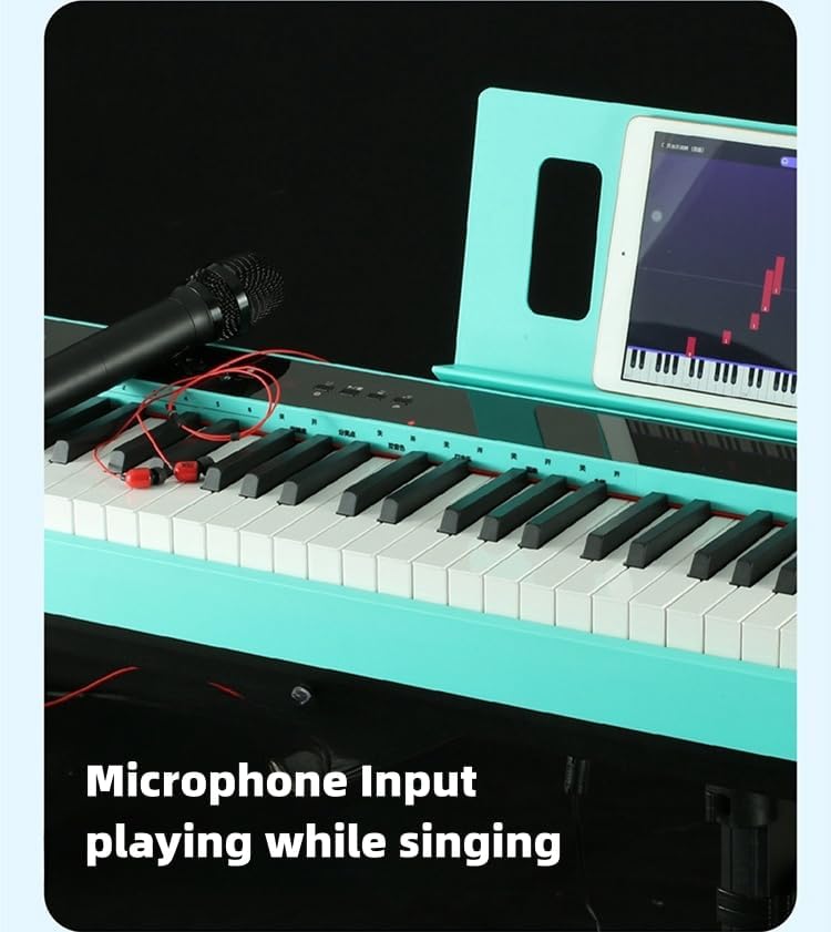 LANDTOM Intelligent 88-Key Heavy Hammer Digital Piano A100 Portable Electric Piano for Beginners and Professionals to Play Home and Outdoors Piano with foldable stand, Orange (Without Stand, Orange)