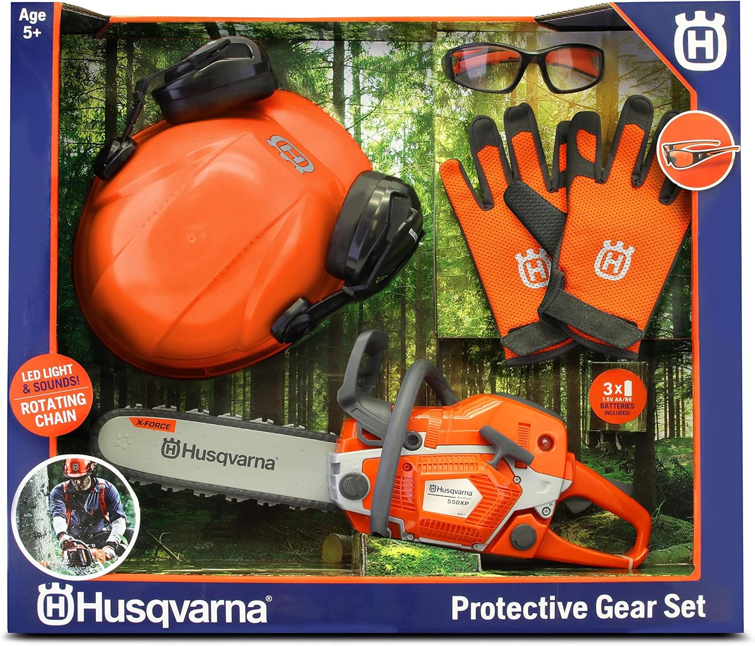 Husqvarna 550XP Toy Chainsaw and PPE Kit