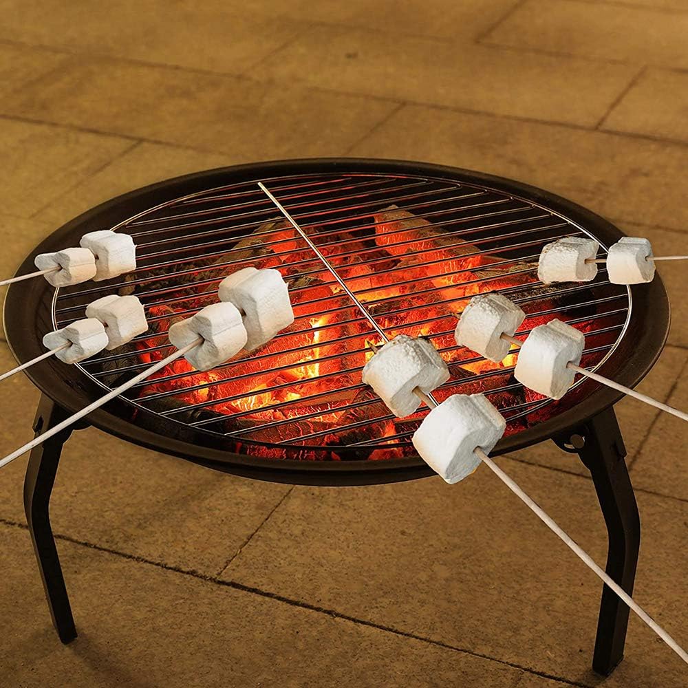 Fire Pit Foldable Wood Burning Bonfire Firebowl, with Mesh Screen Cover Waterproof Fabric 26 Inch Fire Pit, for d