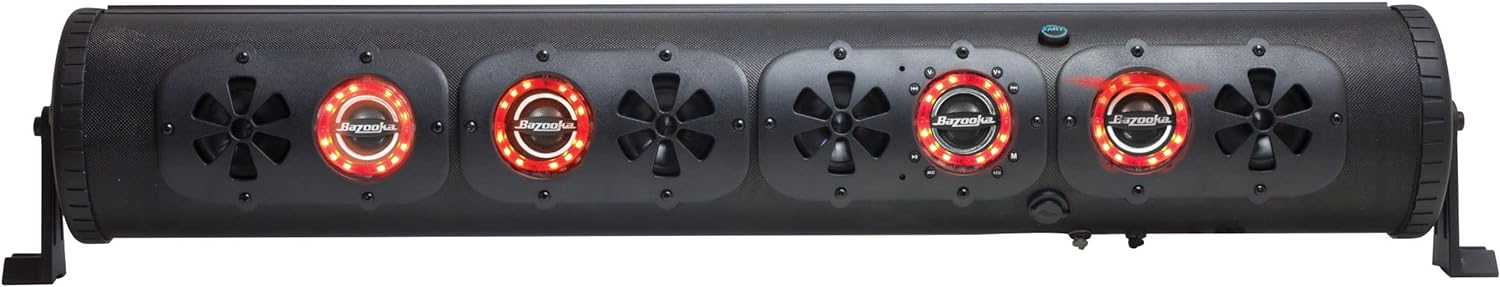 Bazooka 36-Inch G3 Bluetooth Party Bar | 450W Power Amplifier | LED Lights | Party Button Music Sharing |10 Marine Grade Speakers | Off Road, Golf Cart, Marine, and Outdoor Speaker System | BPB36-G3