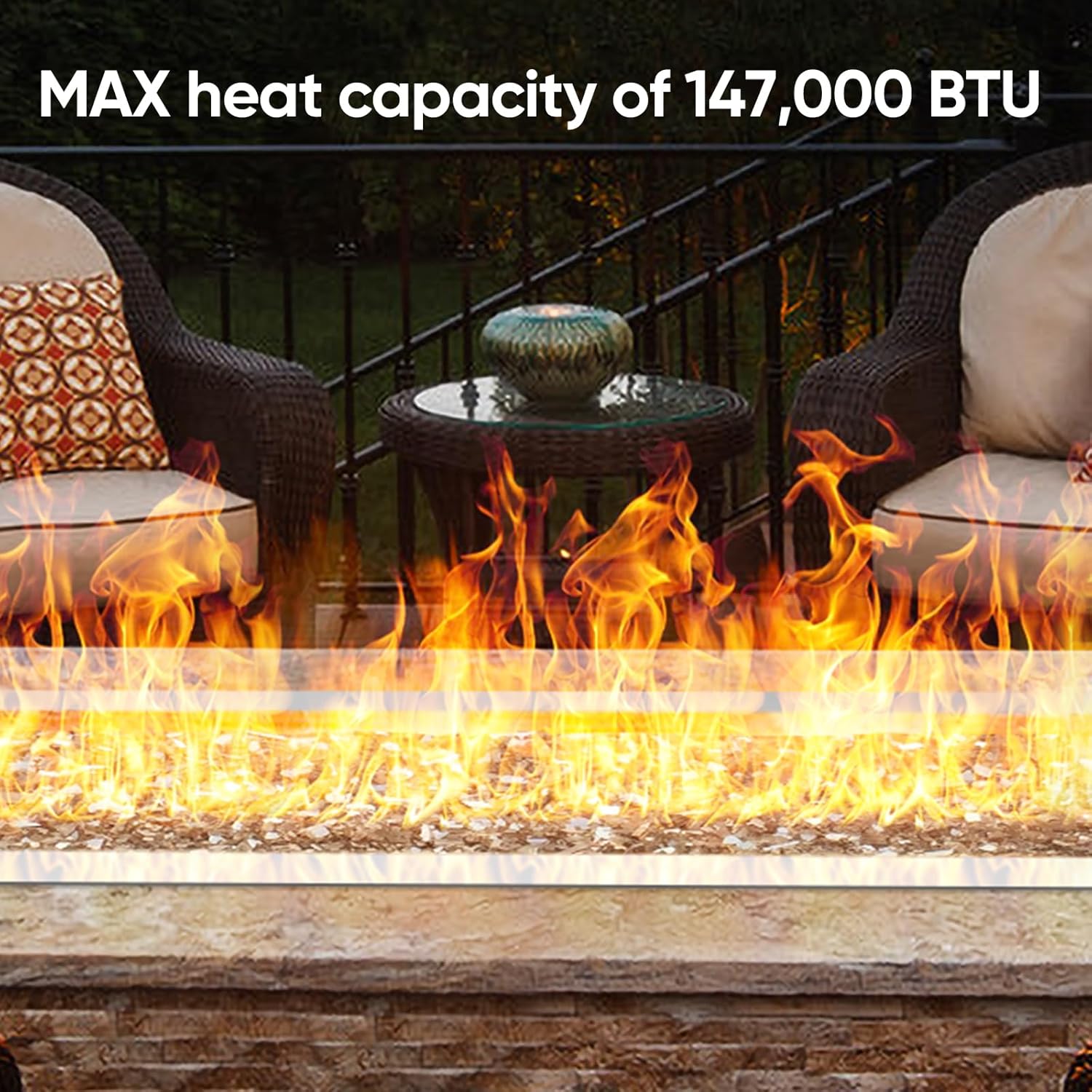 FAHKNS Rectangular Drop-in Fire Pit Pan Kit, 48