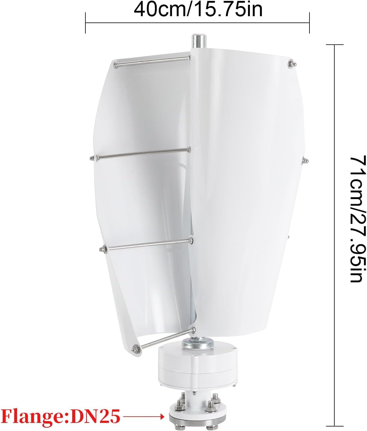 16000W Portable Verticalwind Power,2M/S Wind Speed Starting Wind Power Generator with Charge Controller for Farm, Highway, Mountainous Areas