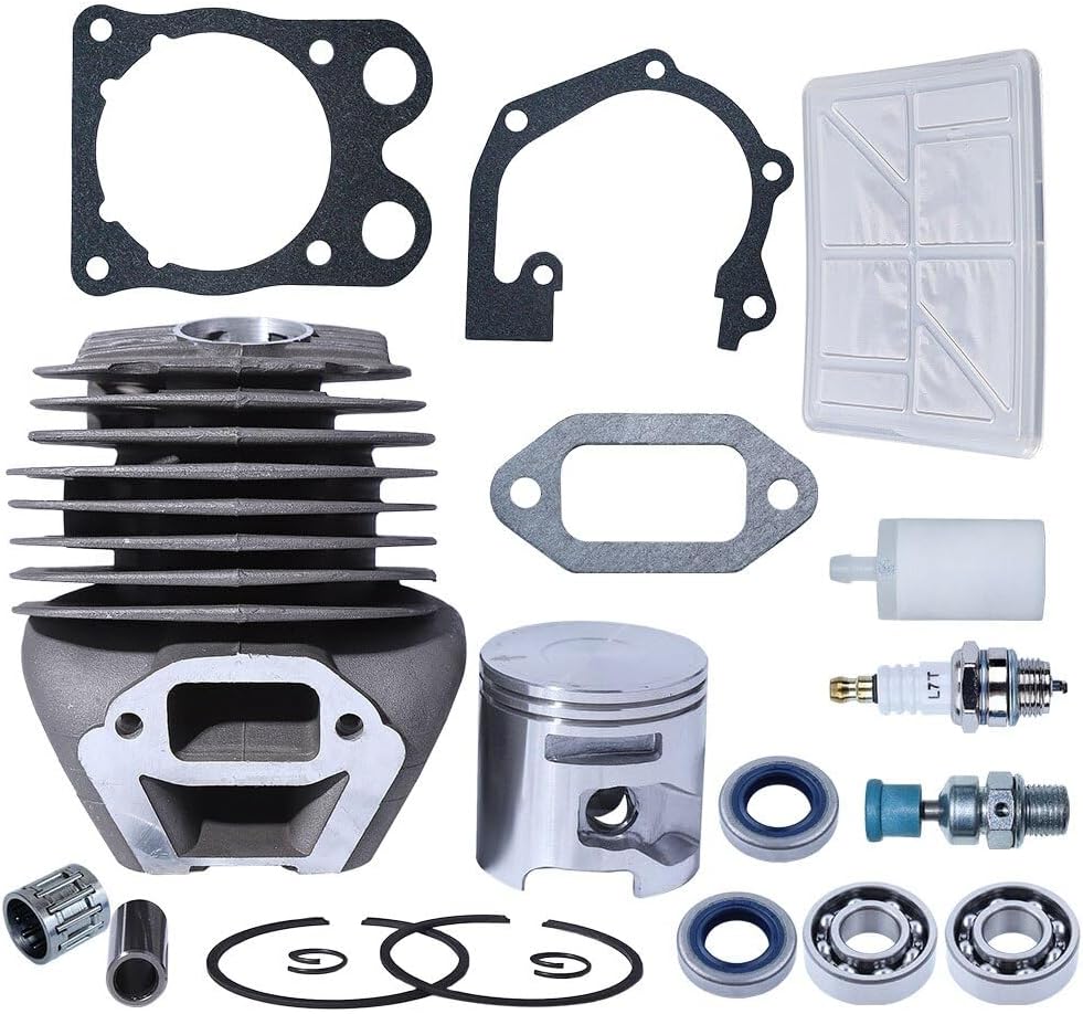 Fricgore Spare Parts for 51mm Cylinder Piston Kit for Husquarna K750 K760 Ajr Flilter Decompression Valve Oil Seal Needle Bearing Chainsaw Parts