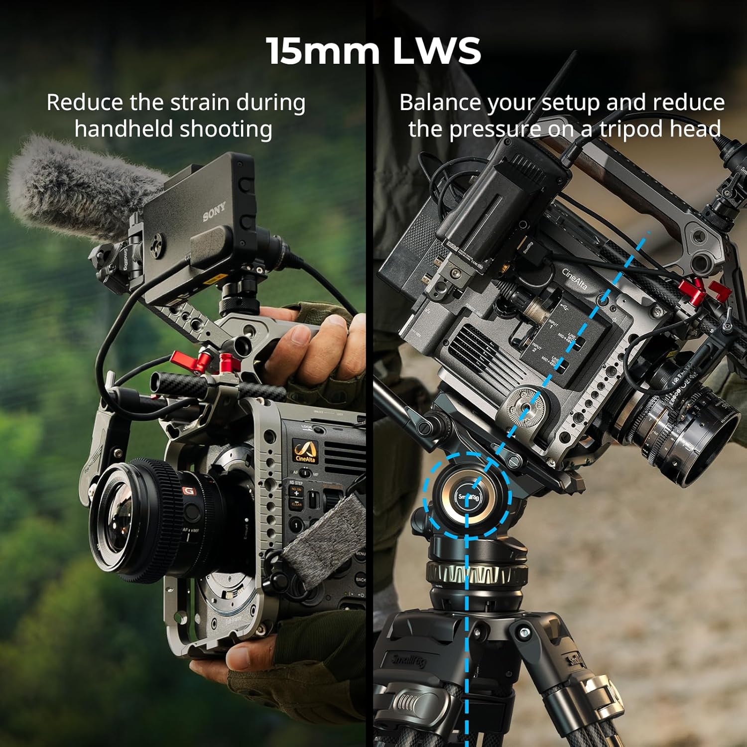 SmallRig Cage Kit for Sony BURANO, Includes Monitor Mount/Top Handle and Other Accessories, for Tripods/Handheld/Shoulder Shooting - 4571