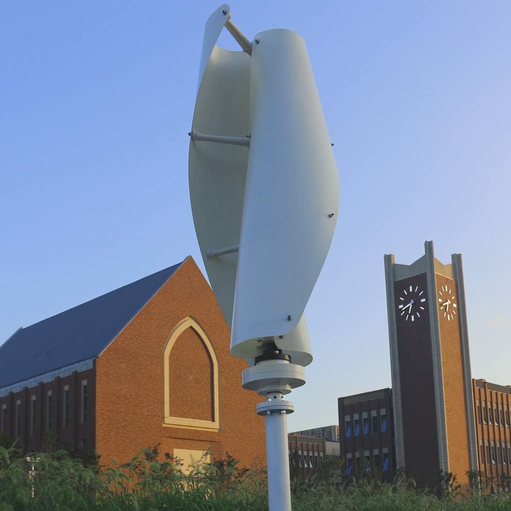 Ln 1000W Vertical Wind Turbine Permanent Magnet Generator with Hybrid MPPT Controller 3 Phase 24V 48V 96V Axis Maglev Coreless Generator Windmill (24V / 1000W, Orange)