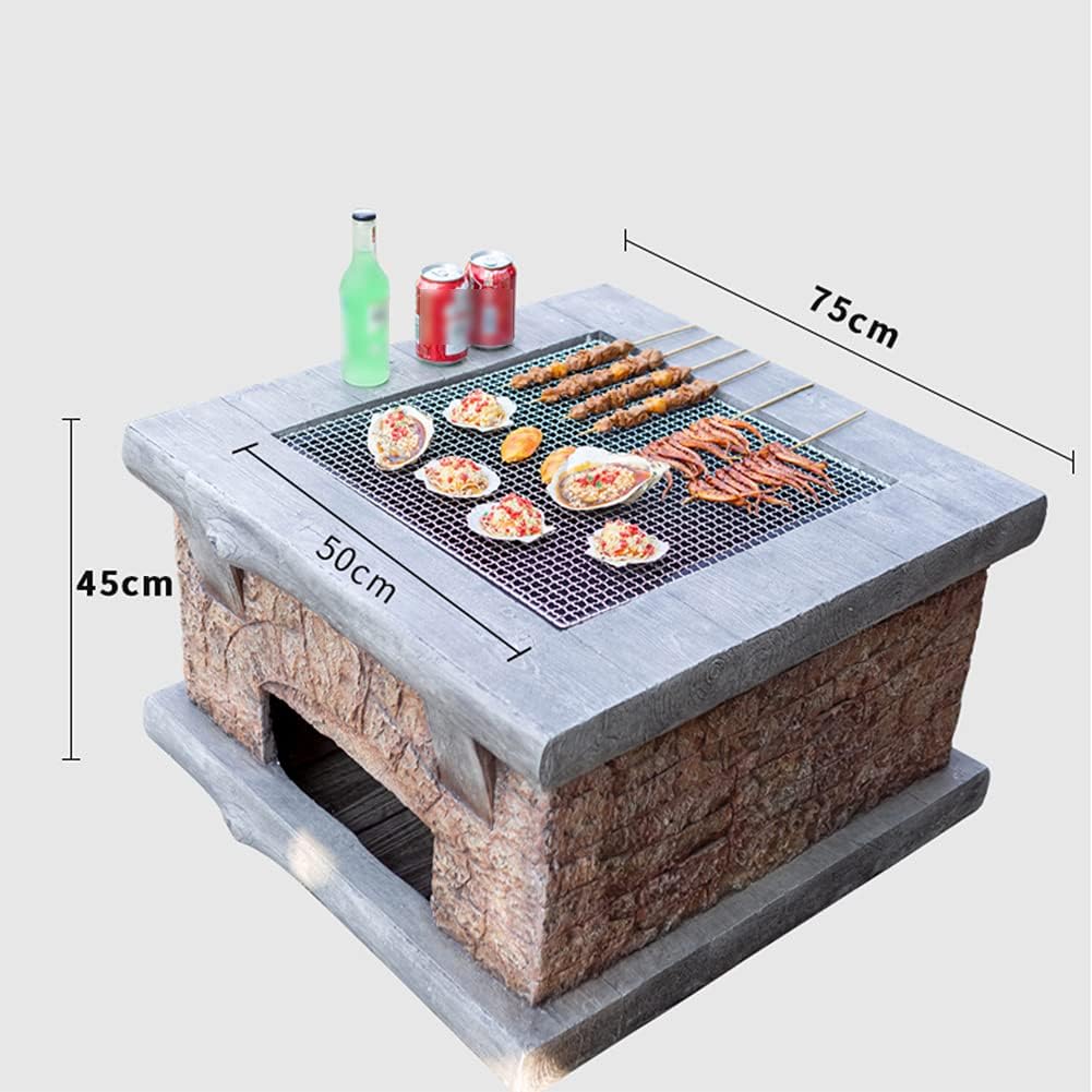 Outdoor Decorative Brazier, Garden Heater Terrace Camping Brazier Cast Iron Party Barbecue Table