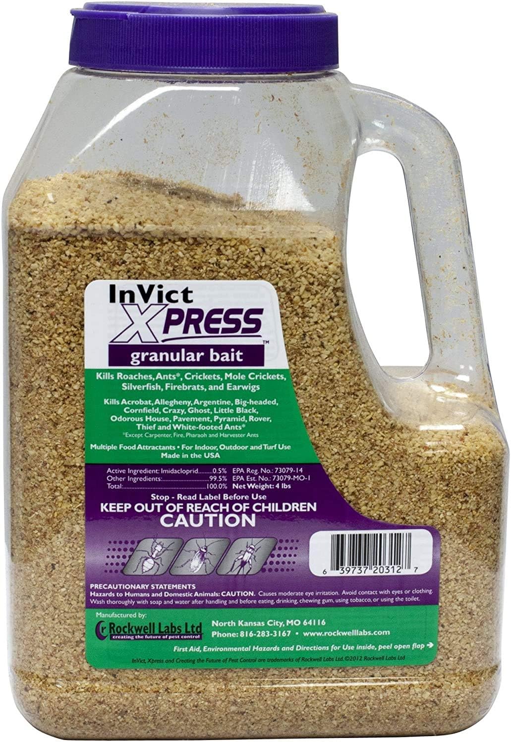 Rockwell Labs IXGB004 InVict Xpress Granular Bait, 4 lb