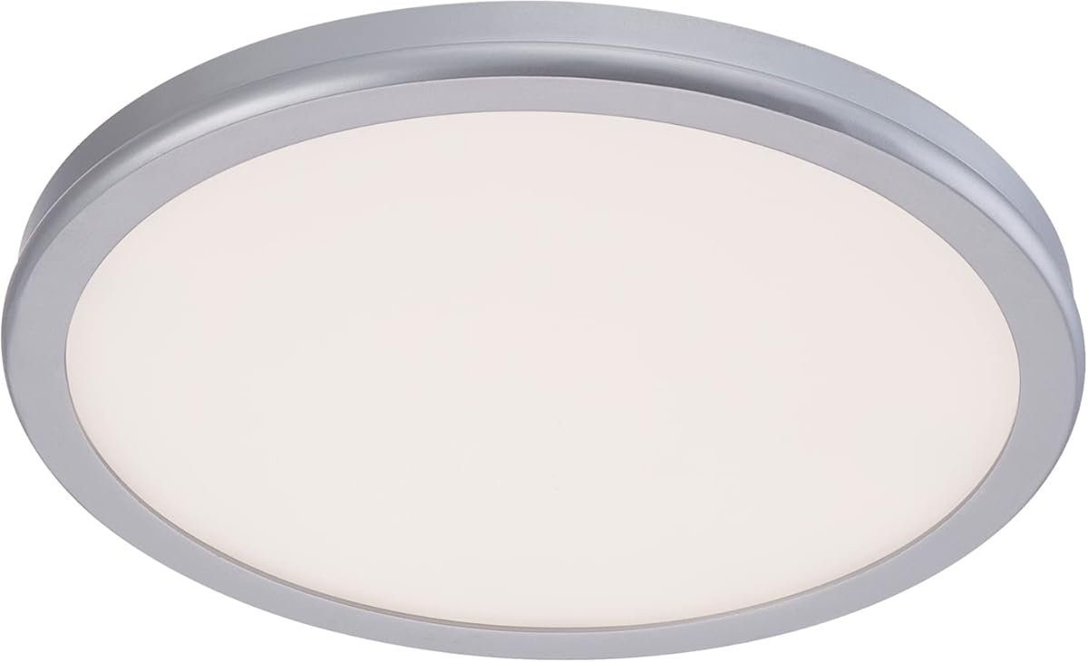 WAC Lighting dweLED, Geos 10in LED Round Low-Profile Flush Mount 3000K in Titanium