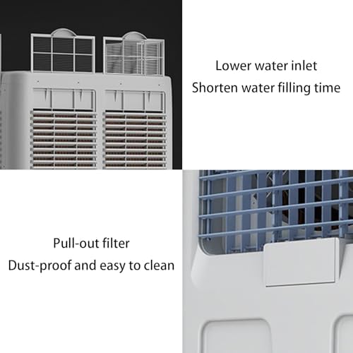 Portable Air Conditioner, Portable Air Cooler with Built-in Cooling Fan, Quiet Evaporative Cooler for Office Room Factory(77 * 50 * 138cm)