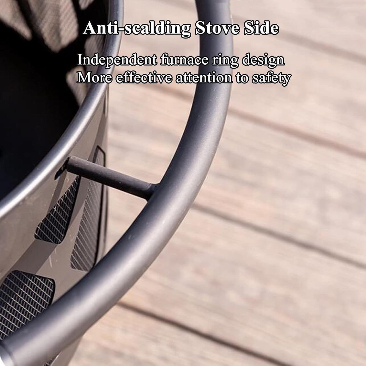 Outdoor Fire Pit & Bowls w/Spark Screen & Cooking Grid, Large Wrought Iron Wood Burning Firepits, Courtyard Bonfire Heating Brazier, BBQ Grill Firepit