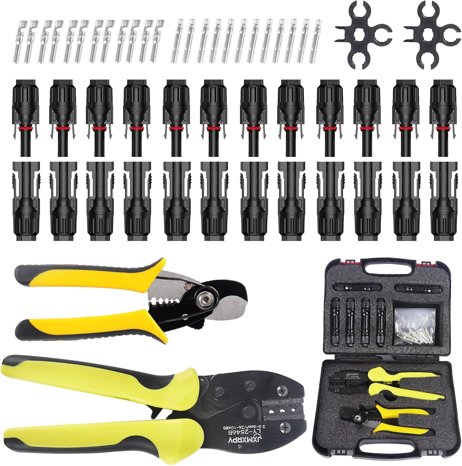 2 to 16 Y Branch Parallel Adapter and Solar Crimper Stripper Tool Kit