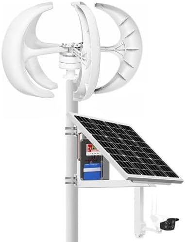 3000W/4000W/5000W Vertical Wind Turbine Generator Kit - 5 Blades, 12V/24V/48V Windmill Energy System with Controller for Efficient Power Generation