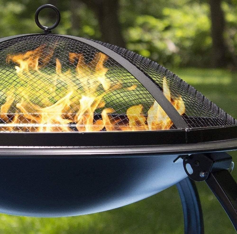 Fire Pit Fire Pits Outdoor Wood Burning Outdoor Fire Pit, Portable Heater 56Cm Diameter BBQ Firepit Bowl