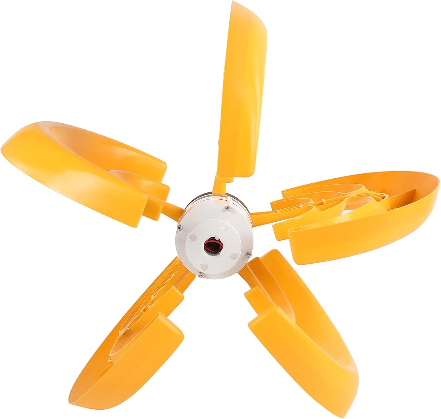 12V 24V 48V Vertical Axis Wind Turbines Generator Kit,9000W 5 Blades AC Vertical Wind Turbine Generator with MPPT Controller (Yellow)