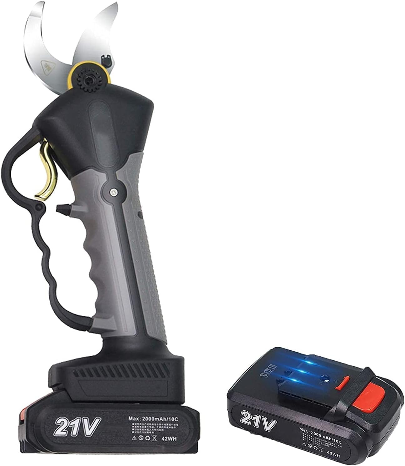 Professional Cordless Electric Pruning Shears Secateurs,Garden Orchard Tools,with Rechargeable 2000mAh Battery, 35mm Cutting Diameter, 6-8 Working s