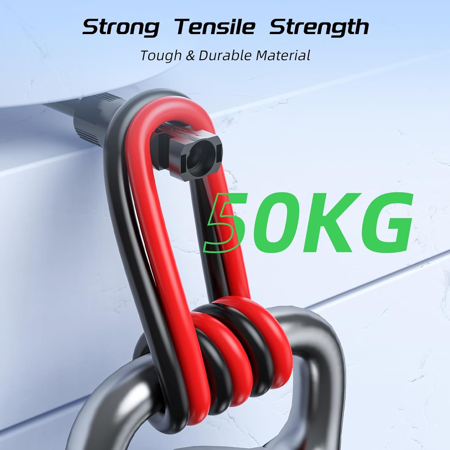 Bateria Power 50FT 10AWG Solar Panel Extension Cable, 6mm² Solar Extension Cable Wire with Female & Male Waterproof Connectors for RV, Photovoltaic Systems, Set of 2