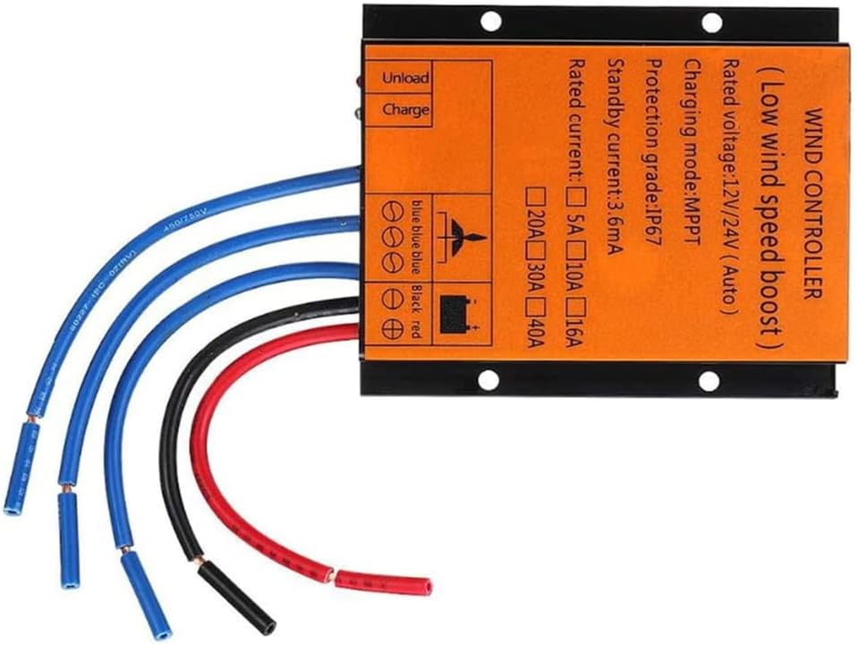 12V,HYZHANHONG 2000W 12V/24V Automatic Wind Turbine Controller,IP67 Battery Charge Controller Regulator for Solar Street Lamp Courtyard Lamp