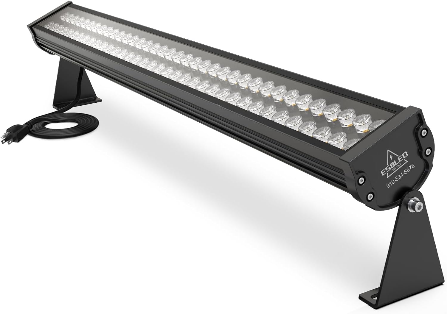 72W LED Wall Washer, 5700K Crystal White, 100-277VAC, Adjustable Lighting Directions, Waterproof LED Wall Washer Light Bar for Batting Cages, Commercial Advertising Billboards, Car Washing