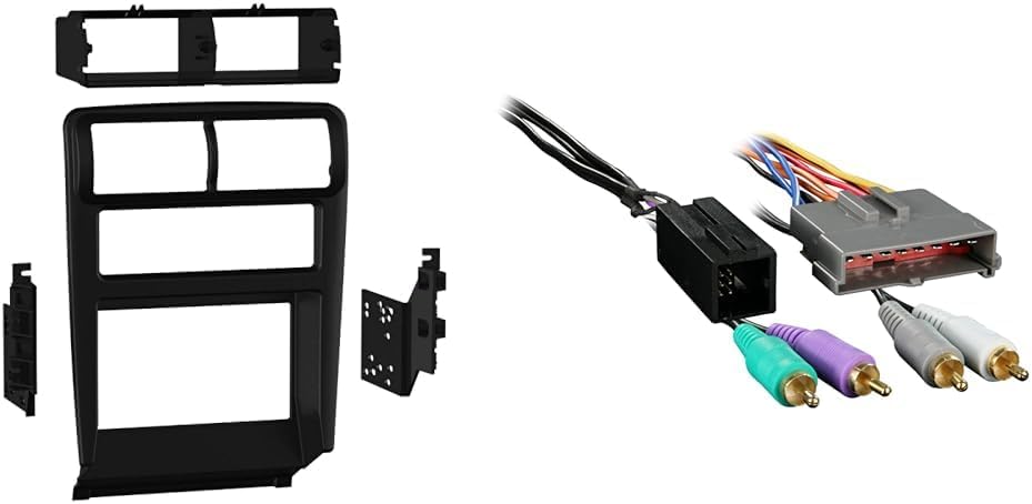Metra Double DIN Radio Install Kit for 1994-2000 Ford Mustang with Factory Amp Integration Harness for Select 1986-2000 Ford Vehicles