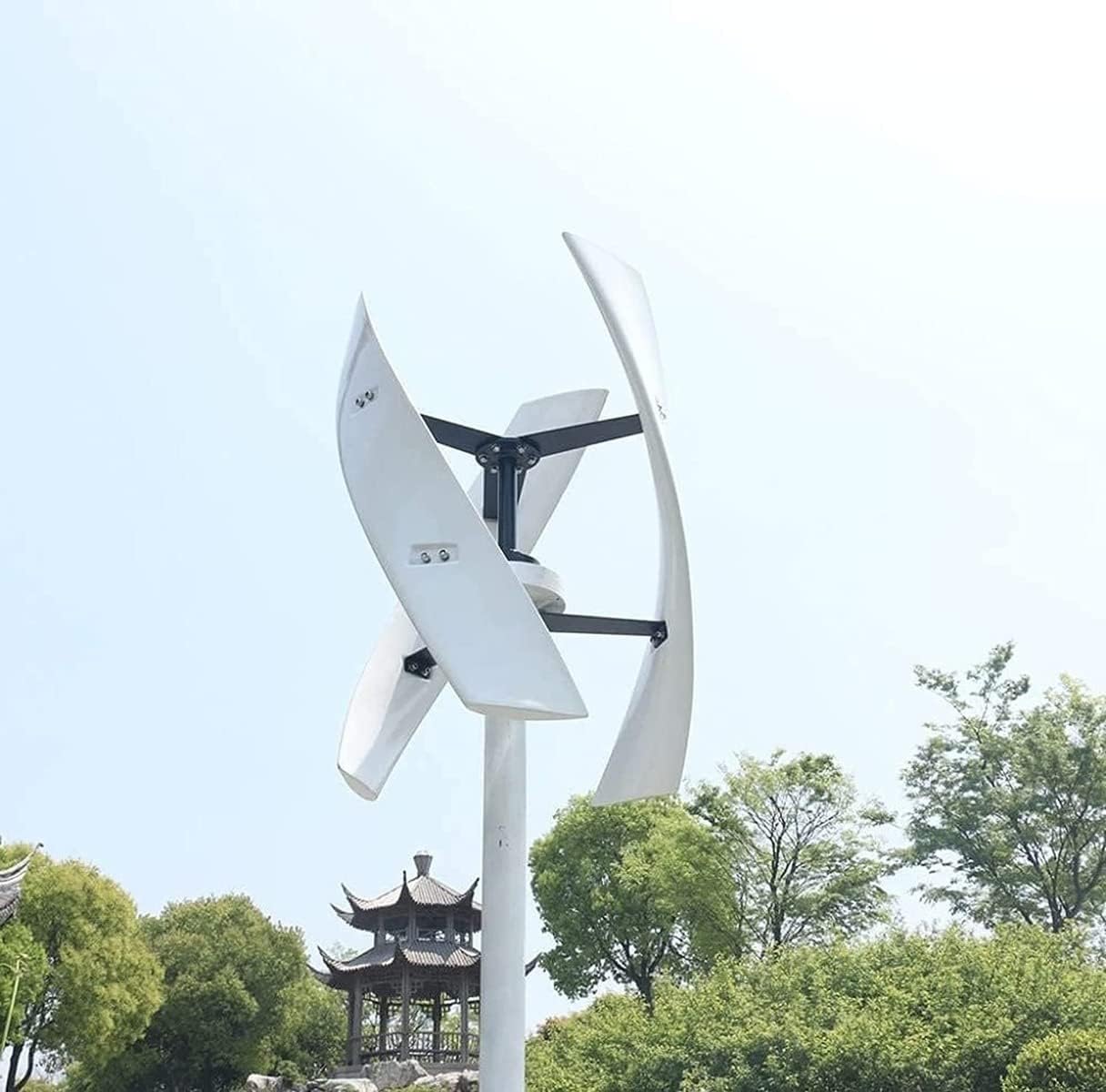 8000W Levitation Upright Wind Turbine, No Noise Vertical Magnetic Wind Generator with Charge Controller 24V-220V Vertical Axis Wind Turbine for Home Use