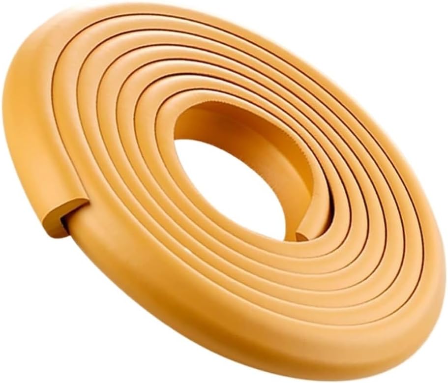 Furniture Edge Corner Guards, Furniture Corner Protectors Guards Edge Bumper Strips Soft NBR Foam Cushion Adhesive Padding for Coffee Table Kitchen(Woody,4pcs)