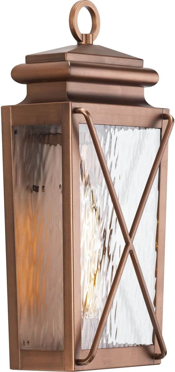 Progress Lighting P560261-169 Transitional One Light Wall Lantern from Wakeford Collection in Copper Finish,