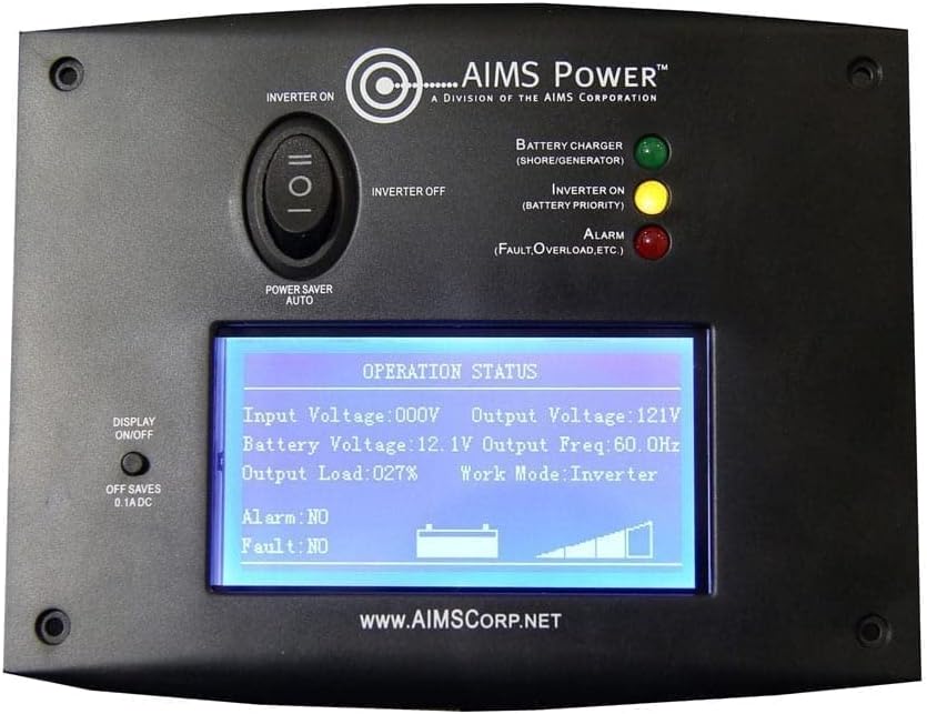 AIMS Power 6000 Watt / 18000 Watt Peak Pure Sine Inverter Charger 48 VDC / 240 VAC Input to 120/240 VAC Output with LCD Remote