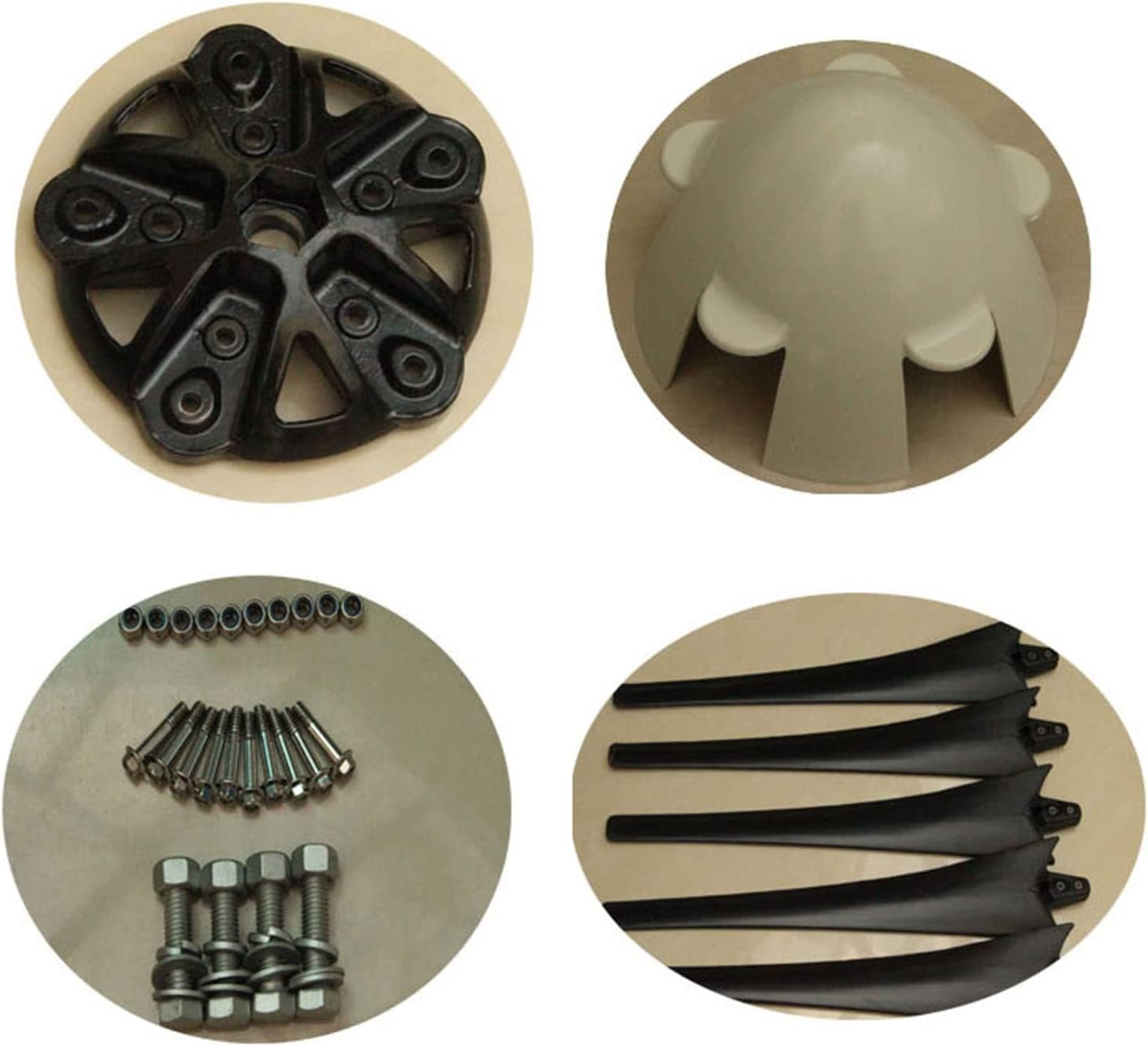 LiuSj JUnSt Wind Turbine Generator 5000W 12V 24V 48V 5 Blades Vertical Windmills Wind Turbine with Controller for Home Black,48v