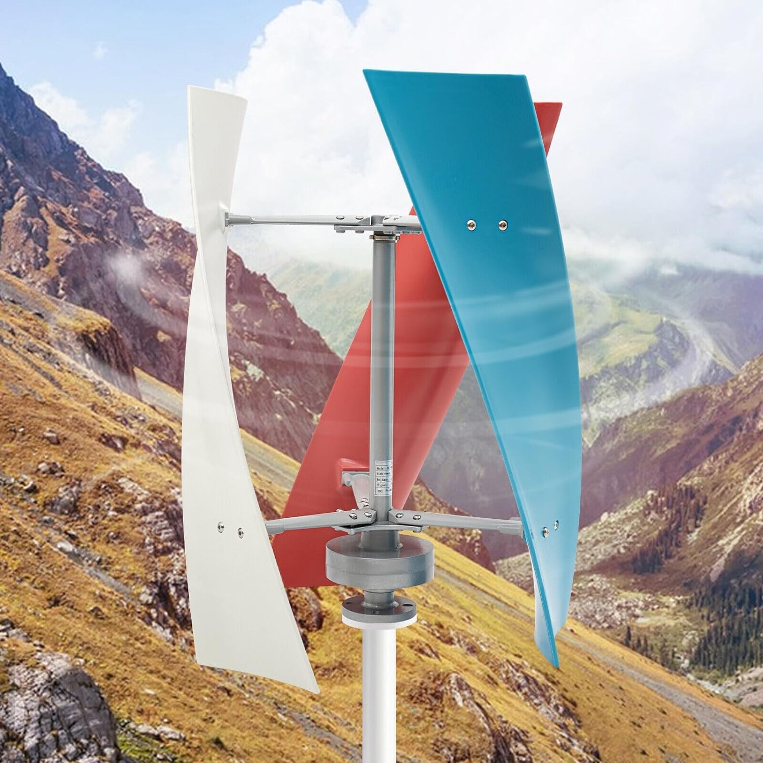 CAJUCA 8000W Vertical Axis Wind Turbine Generator 12V 24V 48V Maglev Wind Turbine with Controller Home Windmill Kit Breeze Start