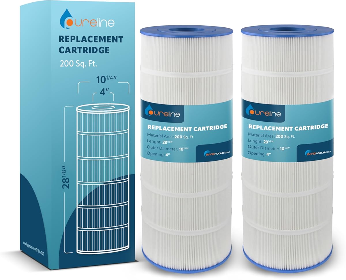 Pureline Pool Replacement Cartridge Filter 2-Pack, 200 Sq Ft, PL0167, Compatible with Hayward Swimclear C200S, CX200XRE, Unicel C-9442