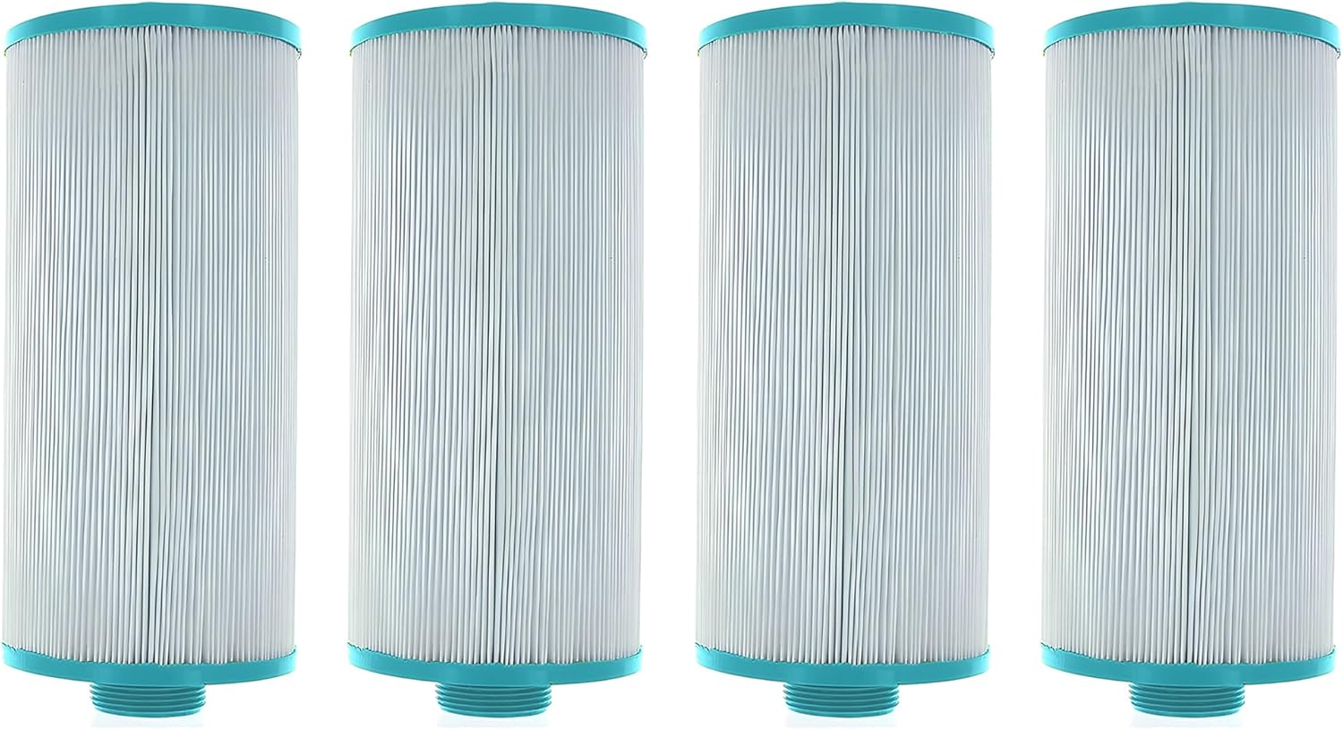 Hurricane 4 Pack Replacement Spa Filter Cartridge for Unicel 4CH-24, PGS25P4, Filbur FC-0131, After Hours Spas, Nemco Spas, Threaded 25