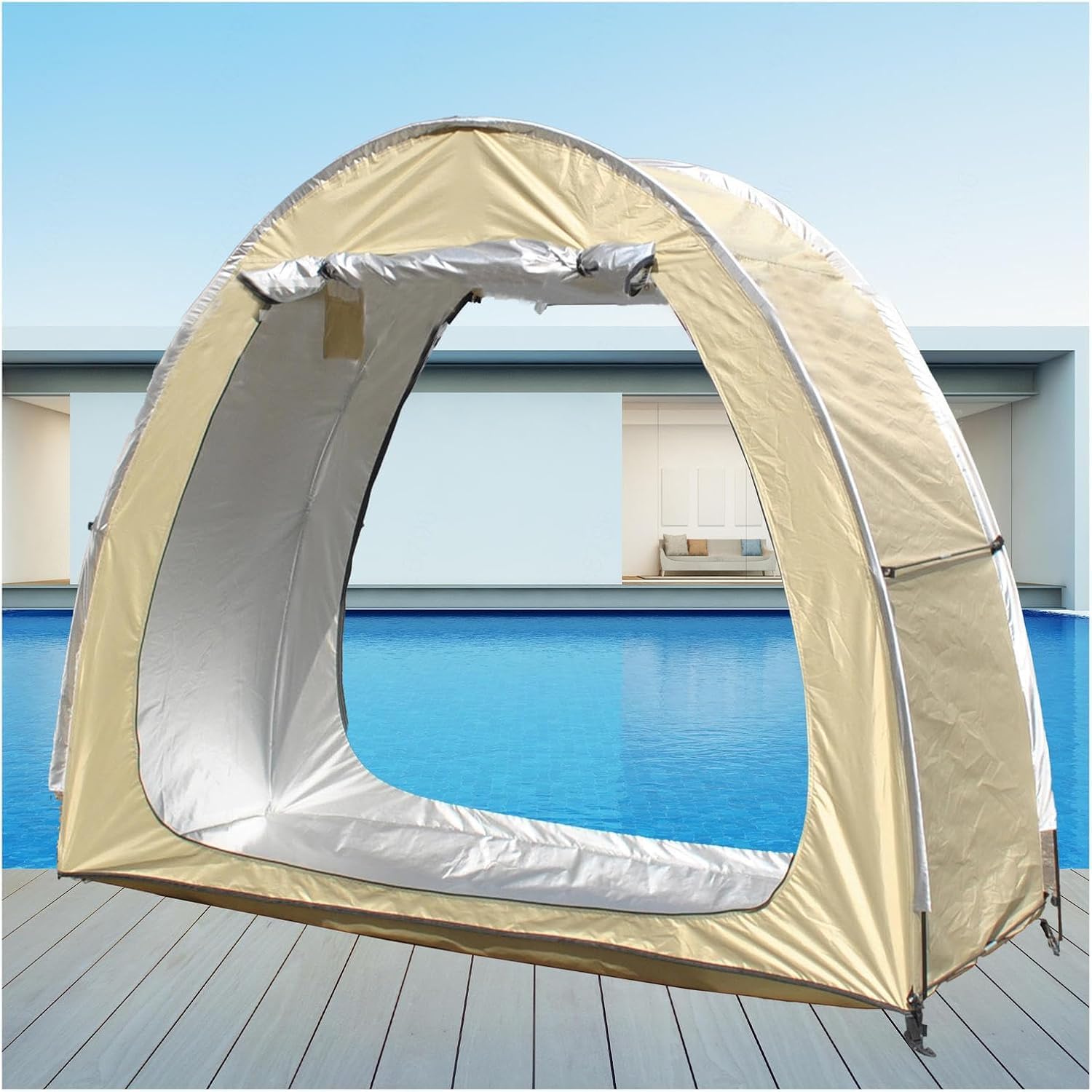 Bicycle Cover Bike Cover Bike Tent Outdoor Patchable Motorcycle Tent Patio Furniture Bicycle Motorcycle Motorcycle Tent Garage(Yellow)